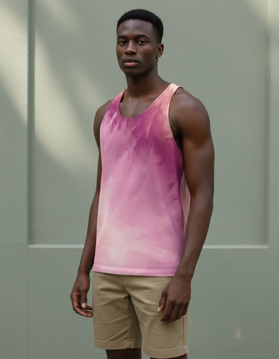 Men's Millennial Pink Melt Tank Top tank top