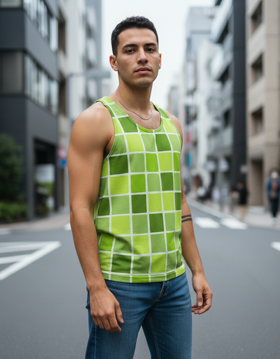 Men's Lime Prism Tank Top tank top