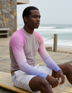 Men's Burnished Lilac Prism men's short-sleeve rashguards