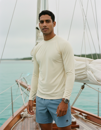 Men's Cream rash guard