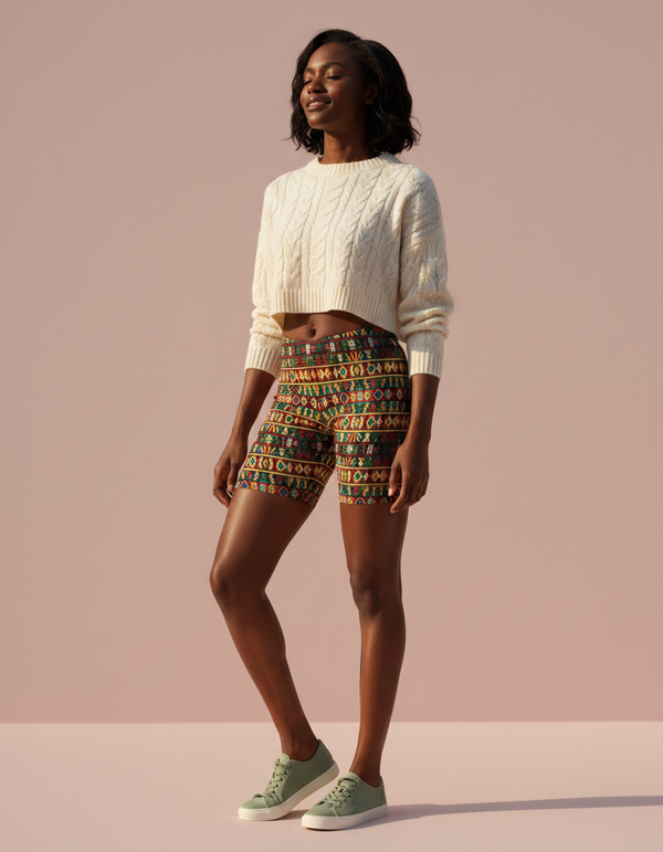 Women's Argentinian Patterns Short Shorts
