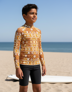 Amber Haze Estilo Youth Rash Guard Youth Rash Guard — Dripper