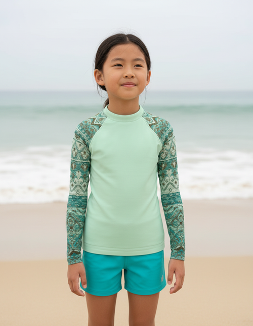 Jelly Mint Serenade Kids Rash Guard Kids Rash Guard — Dripper