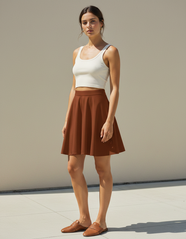 Skater Skirt in Mahogany