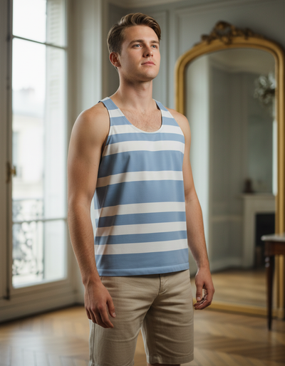 Men's Blue Aura Tide Tank Top tank top