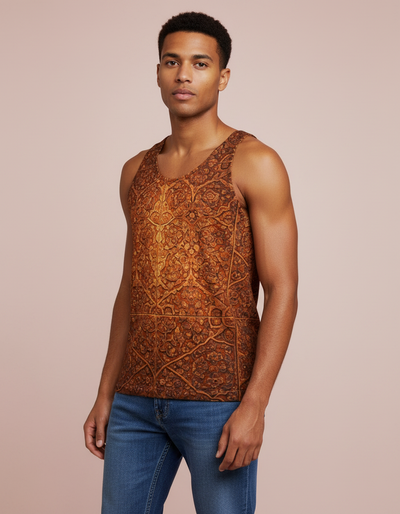 Men's Citrus Orange Bazaar Tank Top tank top