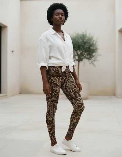 Coffee Bean Kalam Leggings leggings