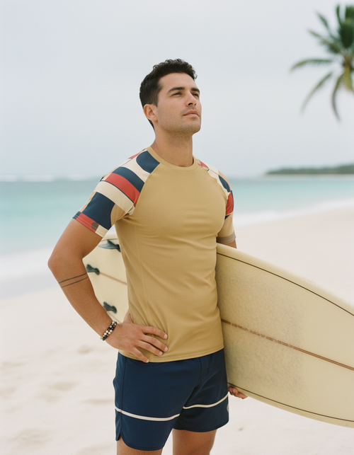 Amber Haze Form Rash Guard Men's Rashguard — Dripper