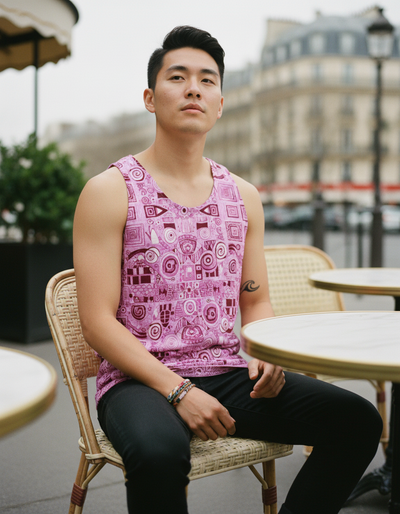 Men's Hot Pink Seraph Tank Top tank top