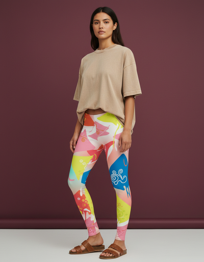 Hot Pink Surge Leggings leggings