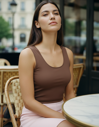 Women's Brown Tank Top tank top
