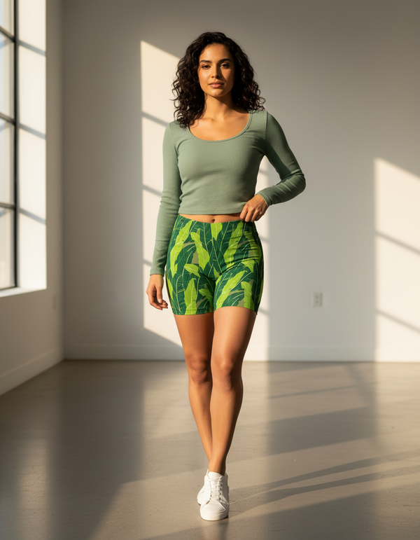 Women's Short Shorts in Verdance