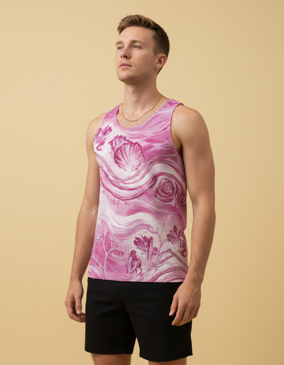 Men's Electric Fuchsia Tidepool Tank Top tank top