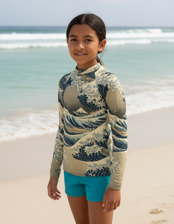 Hokusai Collection kids rashguards