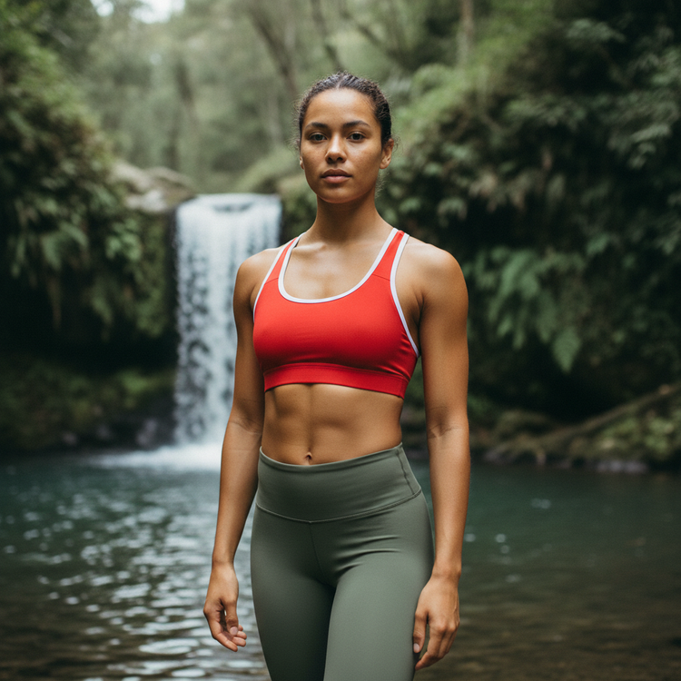 Fiery Red Sports Bra Sports Bra — Dripper