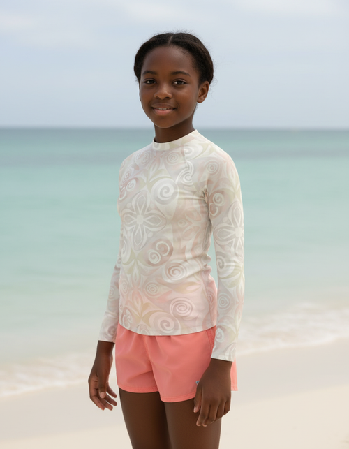 White Onyx Prism Youth Rash Guard Youth Rash Guard — Dripper