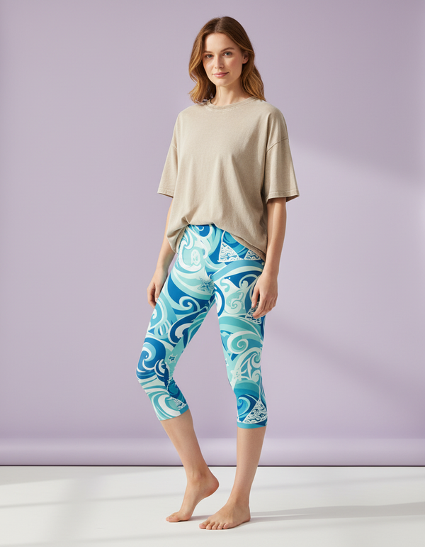 Tide Capri Leggings Capri Leggings — Dripper