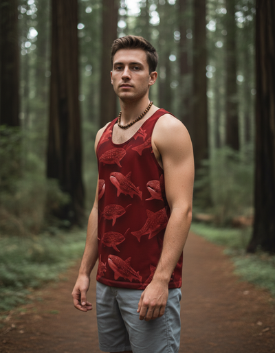 Men's Fiery Red Azure Tank Top tank top