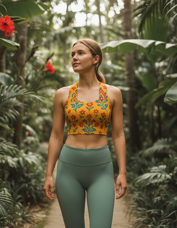Indian Block Print longline sports bras