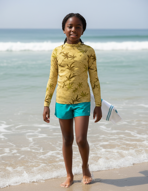 Amber Haze Mizu Youth Rash Guard Youth Rash Guard — Dripper