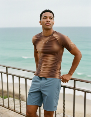 Coffee Bean Chroma Rash Guard Men's Rashguard — Dripper