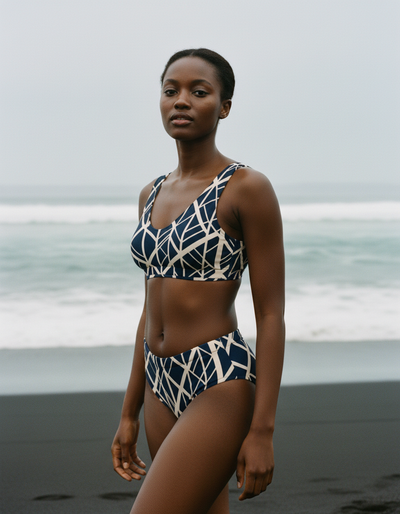 Angora Oasis high-waisted bikini