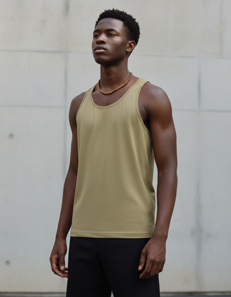 Khaki Tank Top Men's Tank Top — Dripper