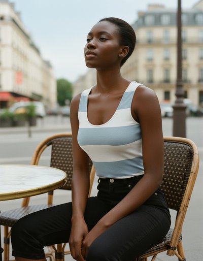 Women's Blue Aura Drift Tank Top tank top