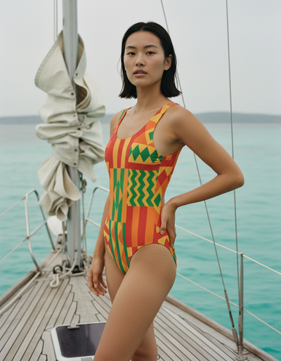 Fiery Red Moyo one-piece swimsuit