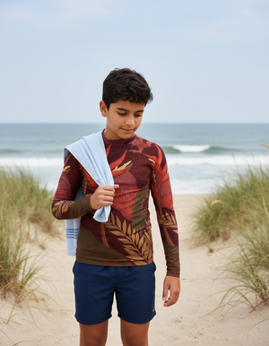 Lava Falls Tropique Youth Rash Guard Youth Rash Guard — Dripper