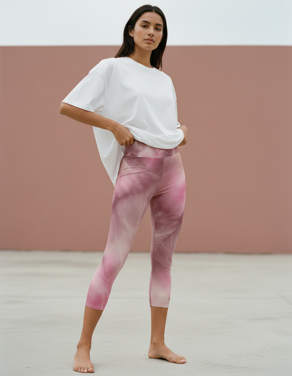 Leggings in Millennial Pink Frost
