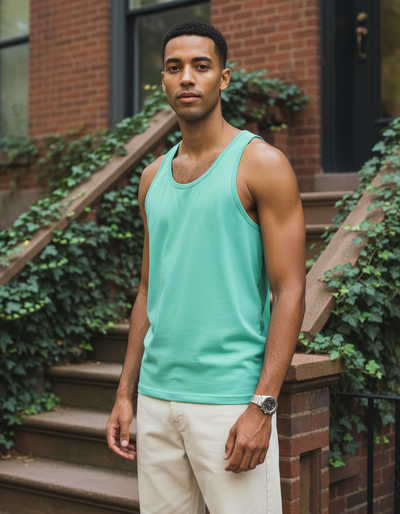 Men's Aquamarine Tank Top tank top