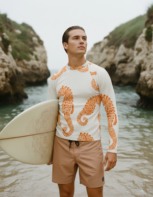 Men's Citrus Orange Abyss men's short-sleeve rashguards