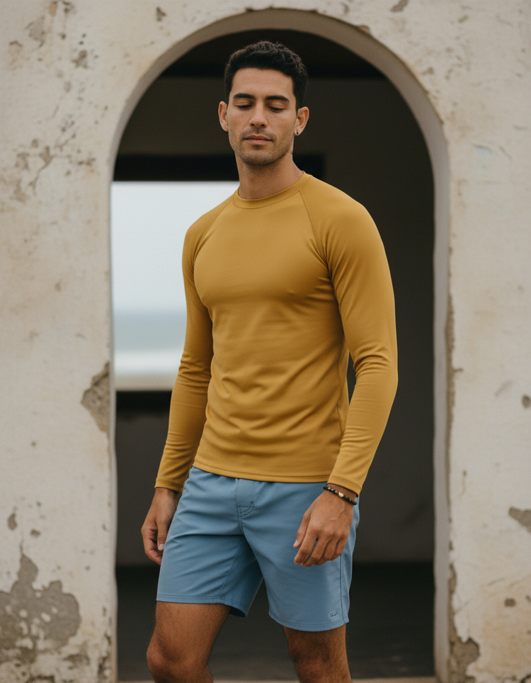 Butterscotch Rash Guard Men's Rashguard — Dripper