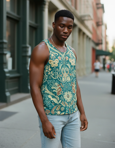 Men's Turquoise Vibrante Tank Top tank top