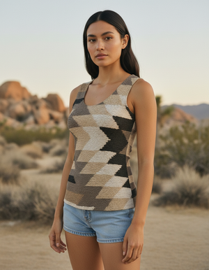 Women's Navajo Weave Pattern Tank Top