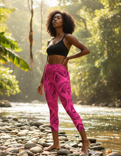 Petal Capri Yoga Leggings capri yoga leggings