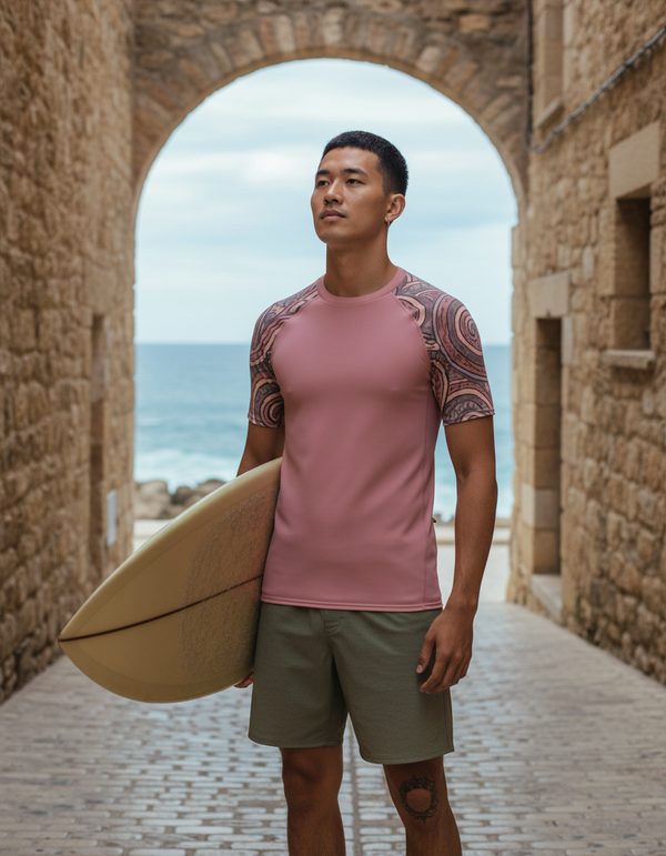 Men's Complex Color Patterns Rash Guard