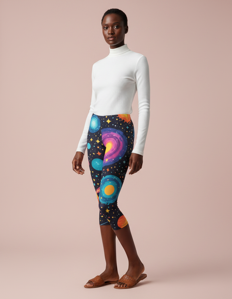 Women's Galaxy Capri Leggings