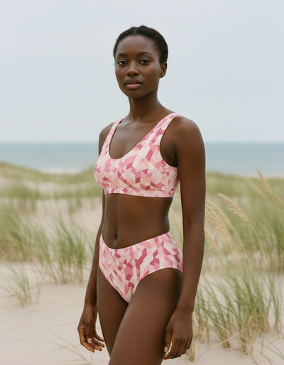 Millennial Pink Nami high-waisted bikini