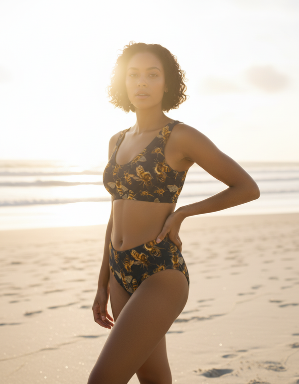 Honeycomb High-Waisted Bikini bikini — Dripper