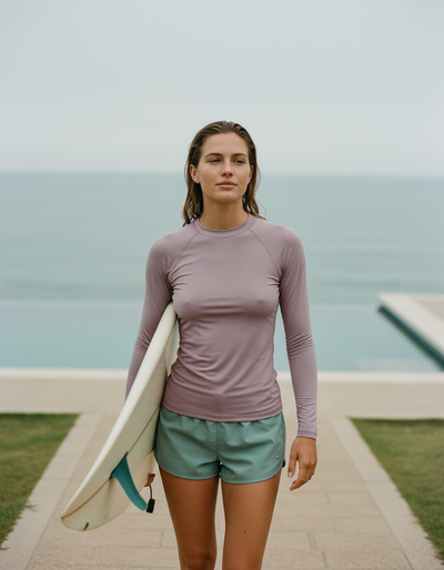 Women's Burnished Lilac rash guard