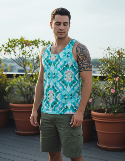 Men's Turquoise Sumi Tank Top tank top