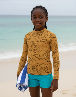 Amber Haze Zephyr Kids Rash Guard Kids Rash Guard — Dripper