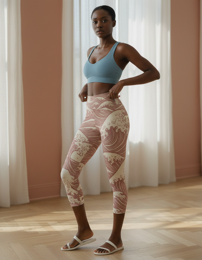 Dusty Rose Kaze Capri Yoga Leggings capri yoga leggings
