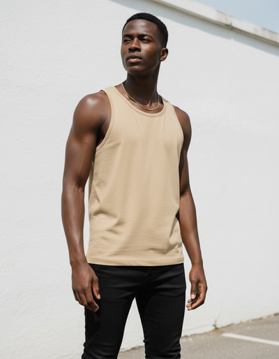 Men's Chanel Beige Tank Top tank top