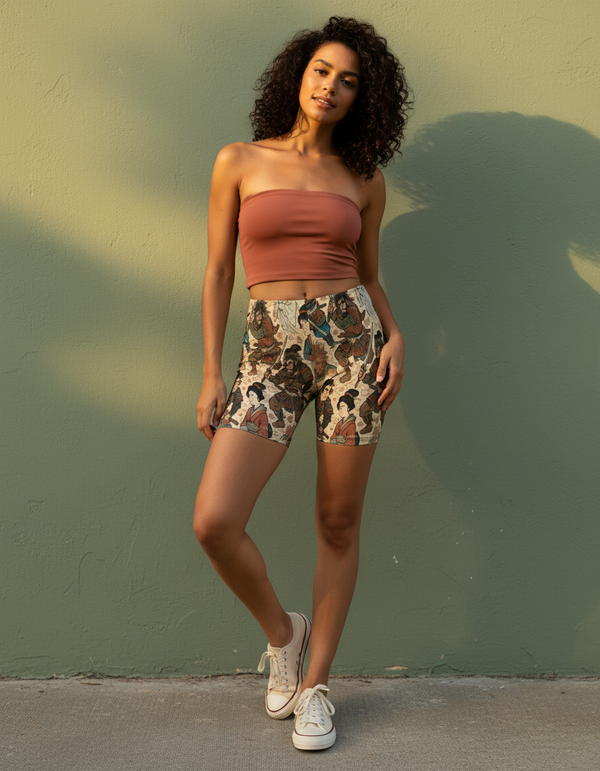 Women's Short Shorts in Kintsugi