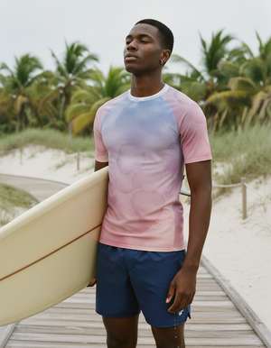 Men's Rhodonite Mosaic men's short-sleeve rashguards