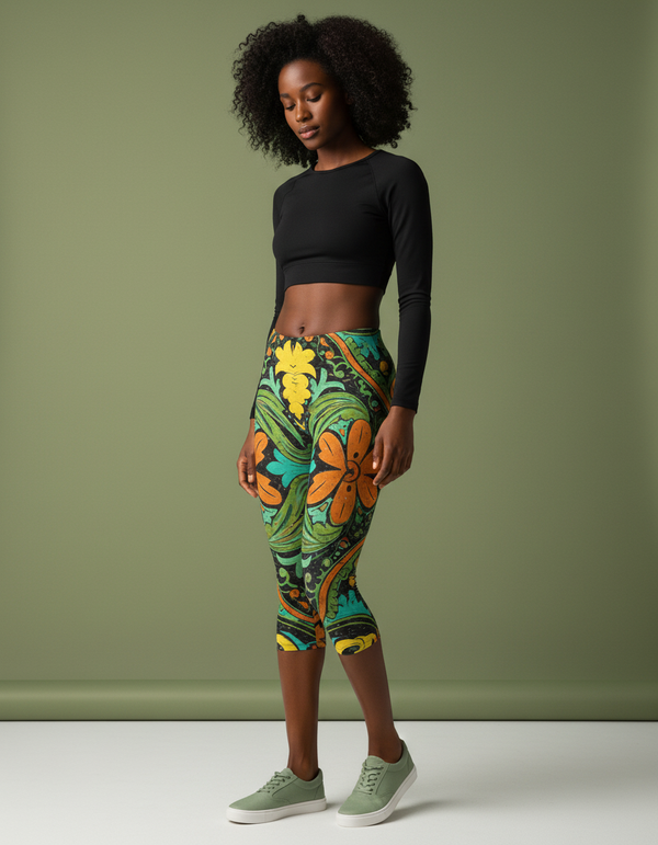 Tapestry capri leggings