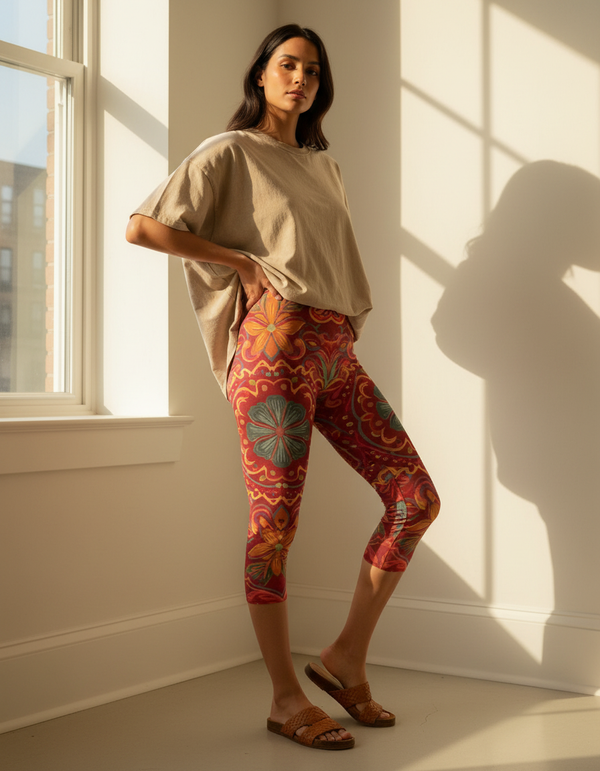 Tonal capri leggings